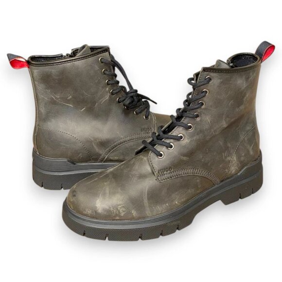 HUGO Ryan Men's Gray Leather Hiking Boots US 9 (EU 42) MSRP $230 - Picture 4 of 4